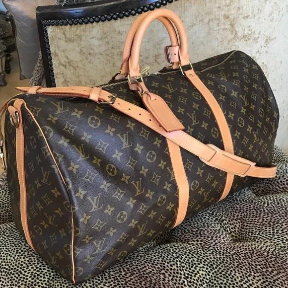 Exquisite Louis Vuitton Keepall Bandoliere 55 Travel Bag Suitcase Carry On - Picture 1 of 17
